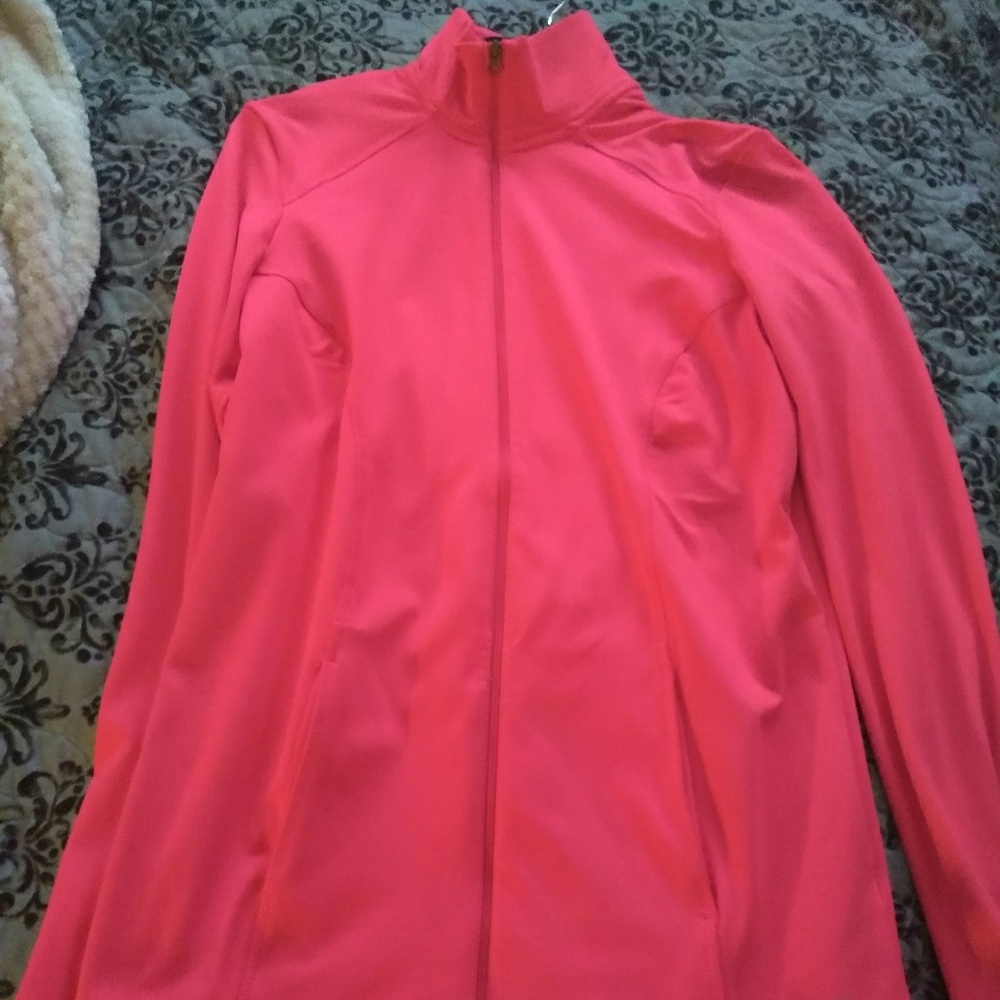 Hot pink running zip up New never worn