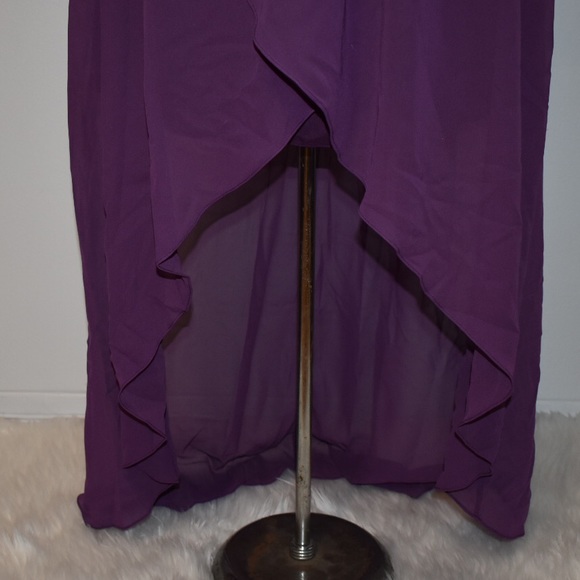 High low sheer bridesmaid gown - Picture 3 of 7