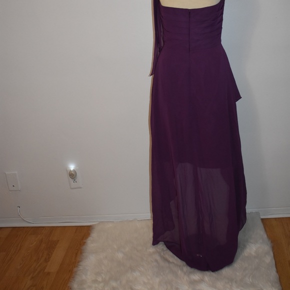 High low sheer bridesmaid gown - Picture 5 of 7