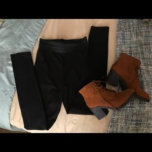 Black stretch work pants