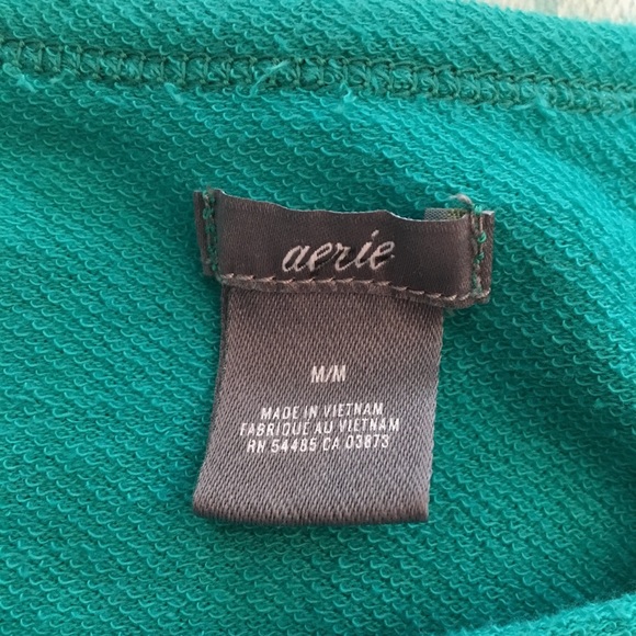 🔵 aerie teal 3/4 sleeve peplum top M - Picture 5 of 5