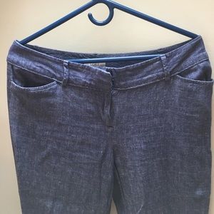 Soft denim trousers with wide leg