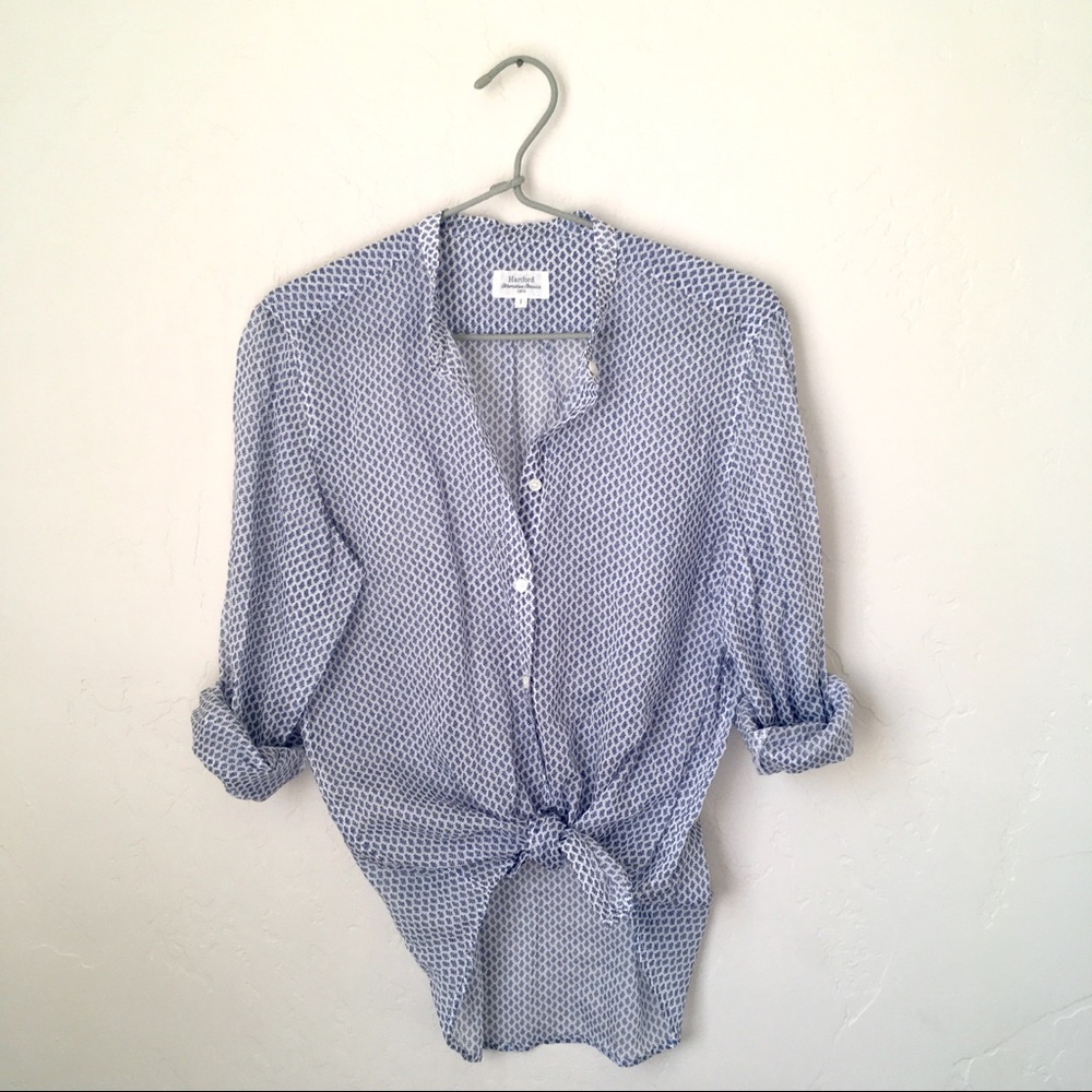 Hartford - Blue Floral Button Down