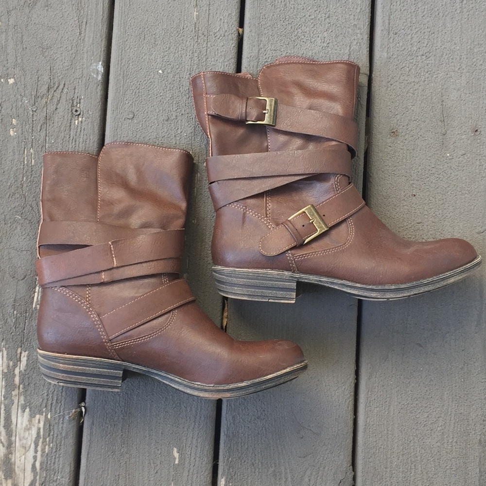 Brown booties