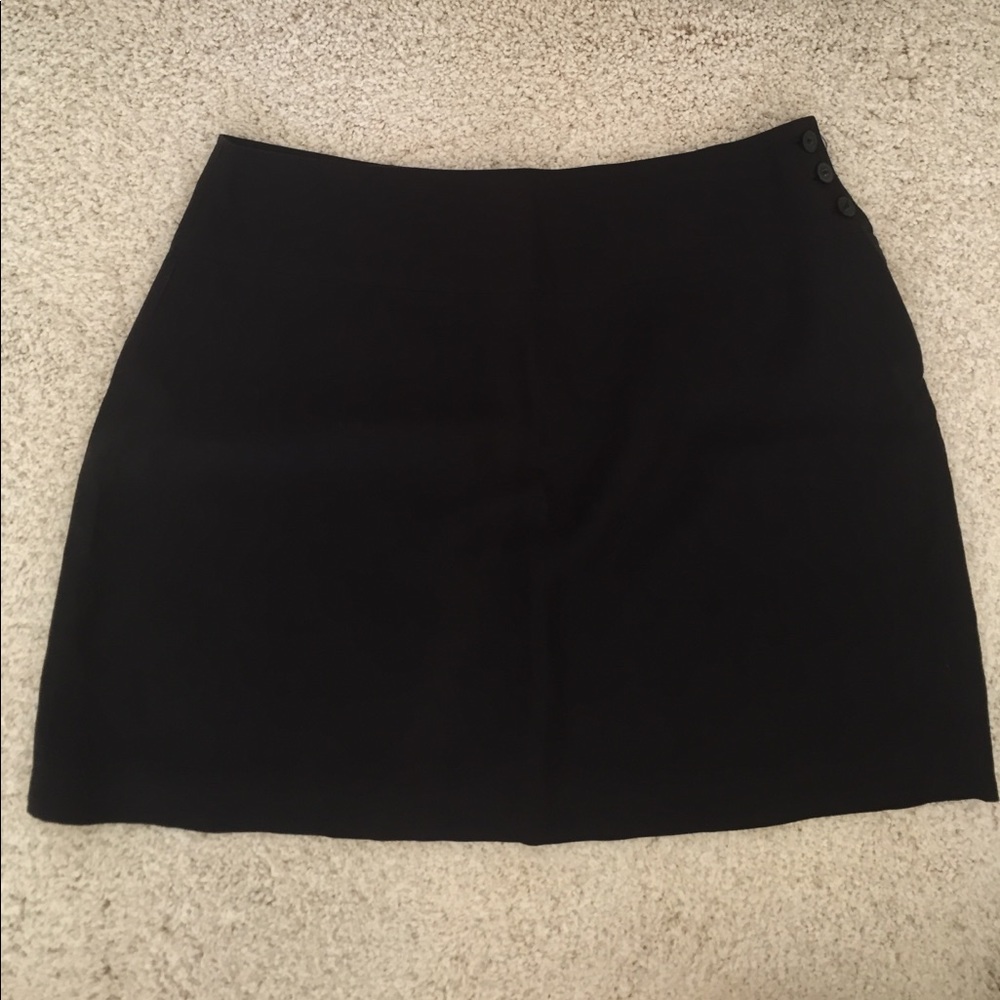 LOFT black linen skirt size 14