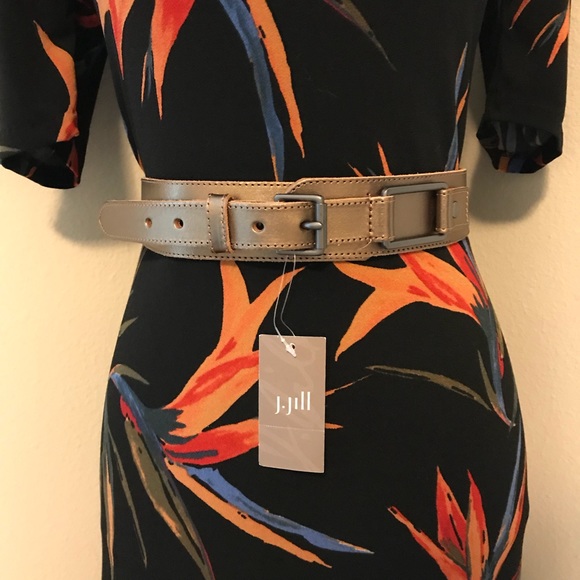 J. Jill Accessories - J. Jill Antique Gold Brown Belt
