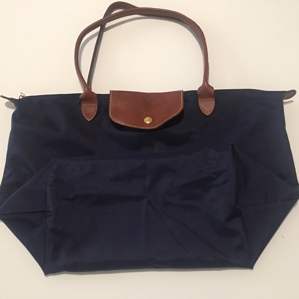 Longchamp 'Large Le Pilage' Tote in Classic Navy