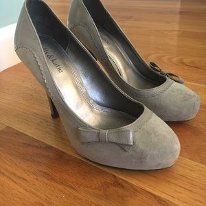 Grey suede stiletto