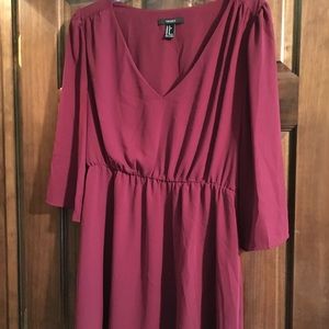 XL Forever 21 wine colored mini dress.