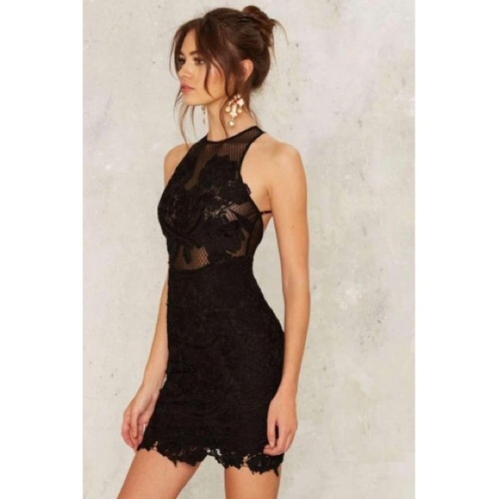 NWT Nasty Gal Hit the Rose Lace Dress