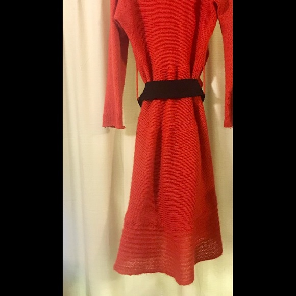 Double Zero Open Front Belted Calf-Length Cardigan - Picture 3 of 8