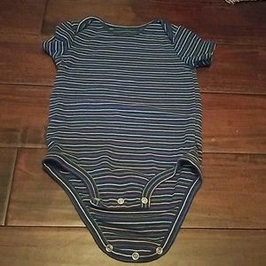 Boys blue striped onsie