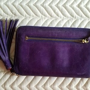 Nice accordian style MZ Wallace wallet,  leather