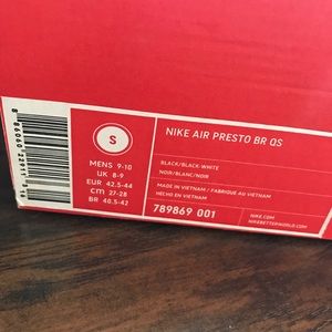 Nike Air Presto BR QS S Small 9 9.5 10 quickstrike Nike Air Presto BR QS S Small 9 9.5 10 quickstrike