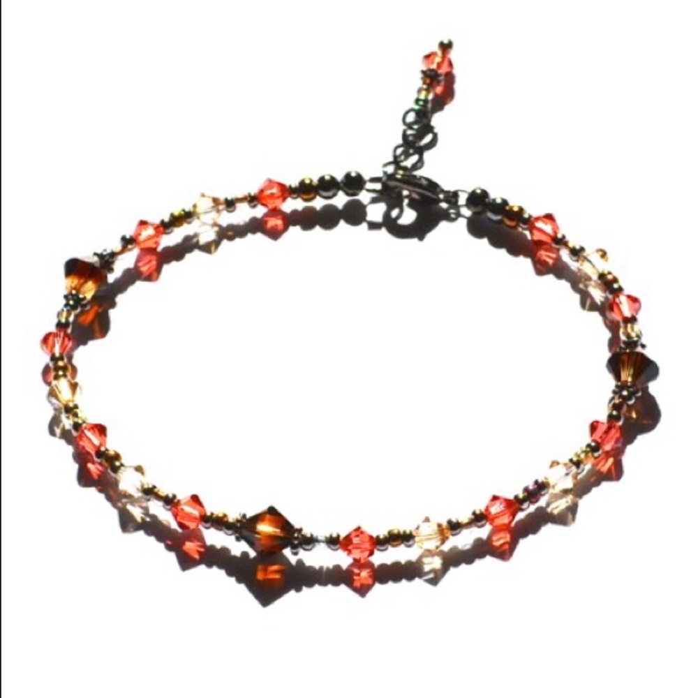 Swarovski Topaz Fall Boho stackable Bracelet