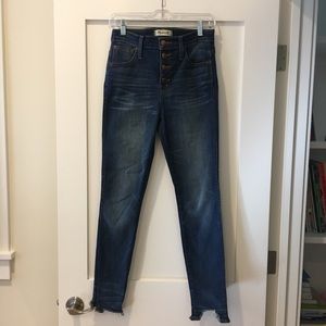 Madewell 10" High Rise Skinny Jeans size 26