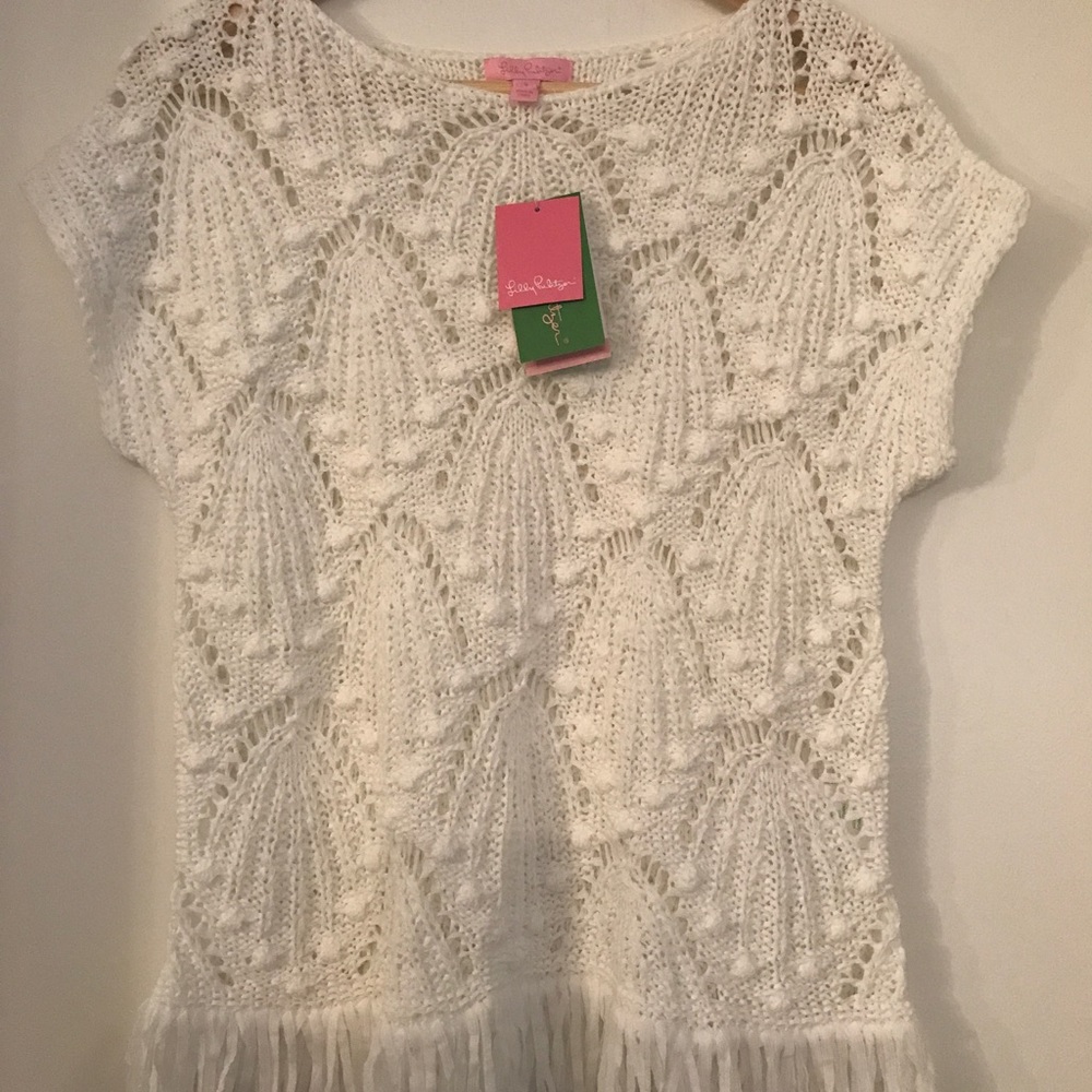 NEW RELEASE $128 Lilly Pulitzer Cassis crochet top