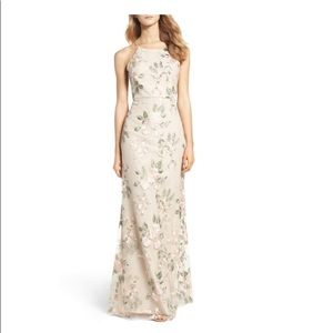 Jenny Yoo Claire Floral Embroidered Gown Blush 2