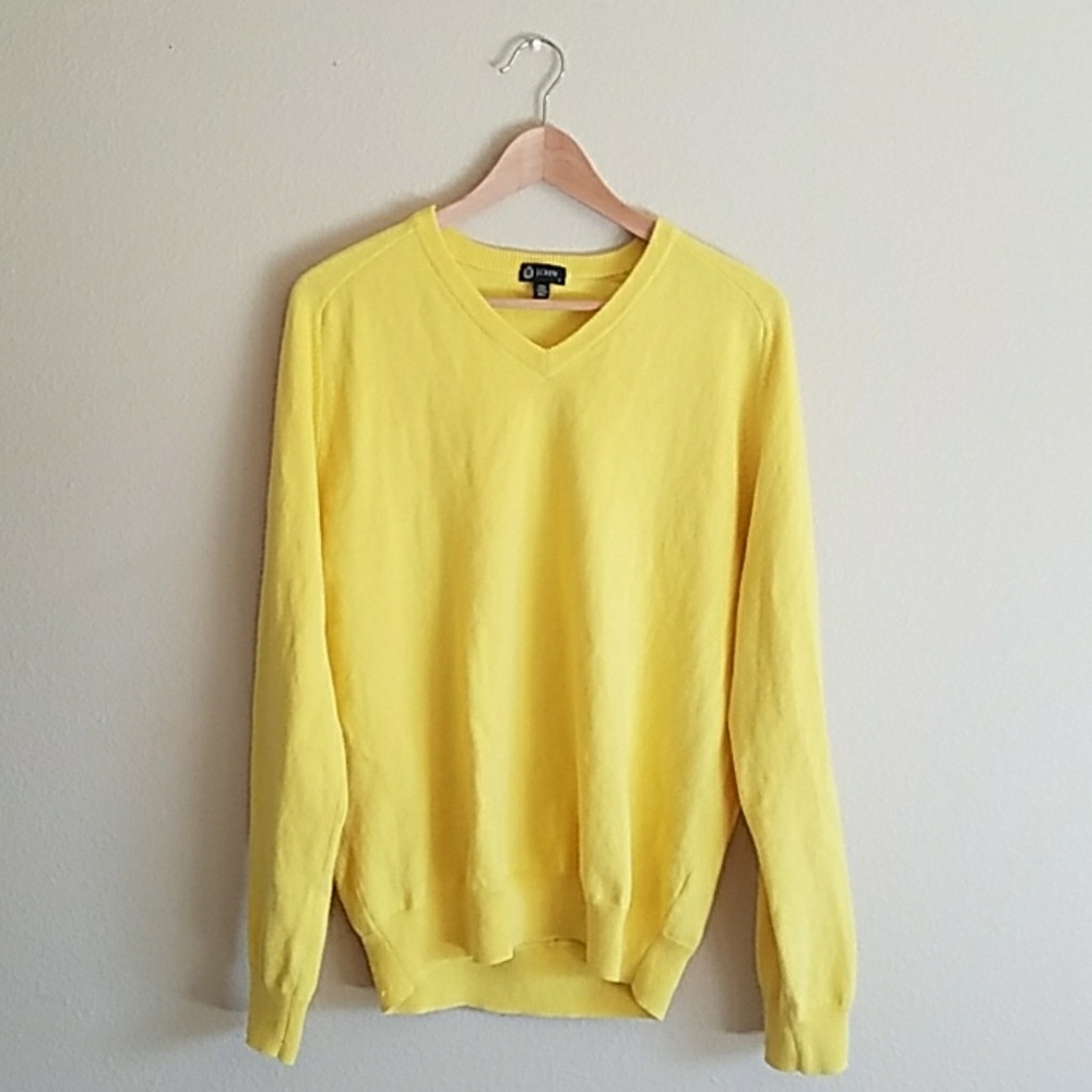 J. Crew Yellow Cashmere Blend Sweater