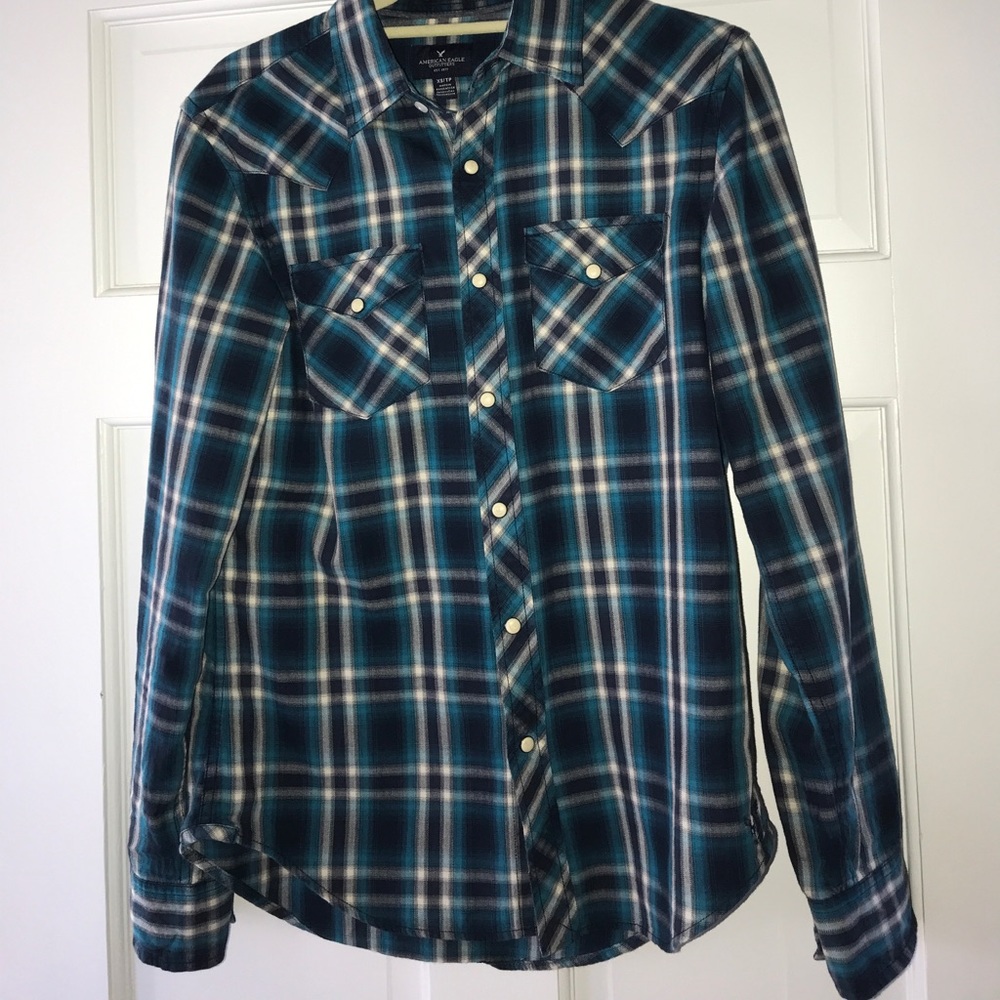 Plaid button down shirt from American eagle
