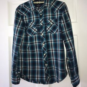 Plaid button down shirt from American eagle