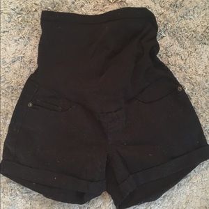 Black full panel shorts