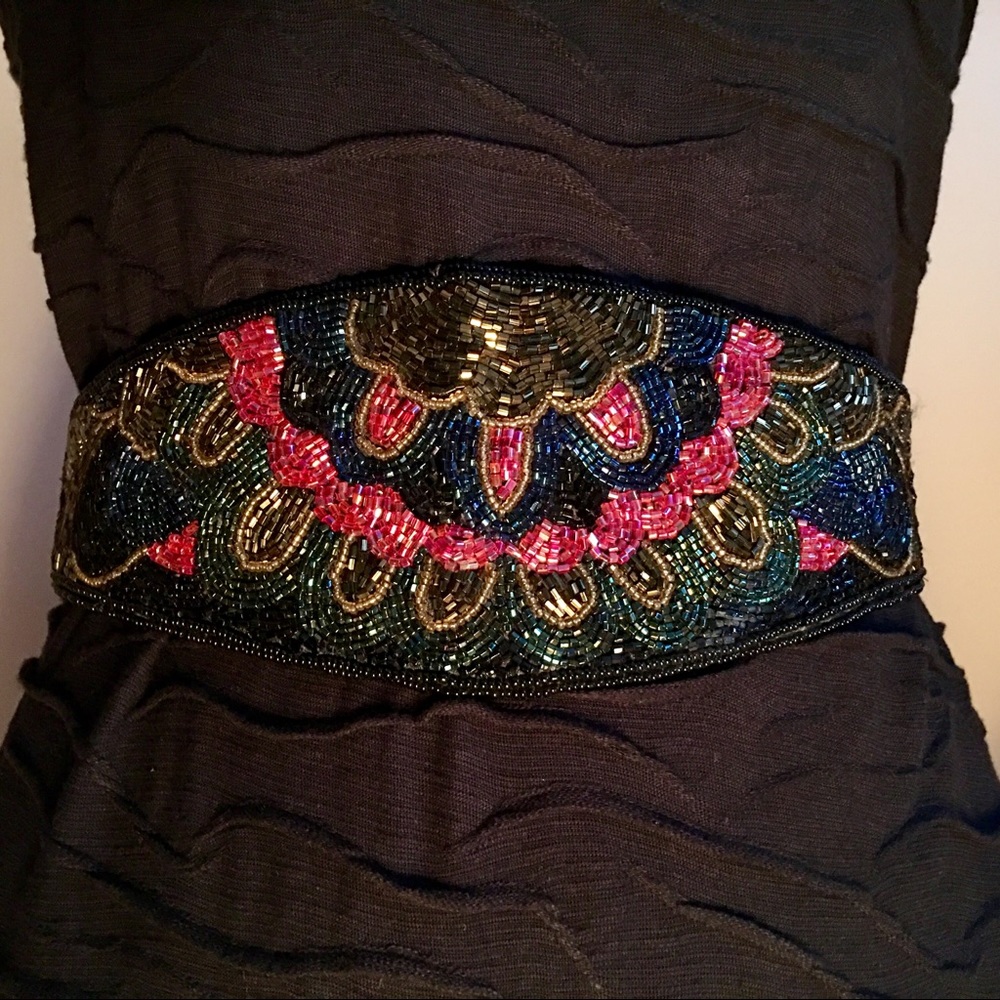 Beaded/sequined belt/sash