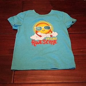 Boys blue "feeling awesome" t shirt