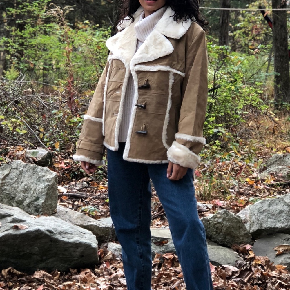 Steve Madden Leather Suede Coat