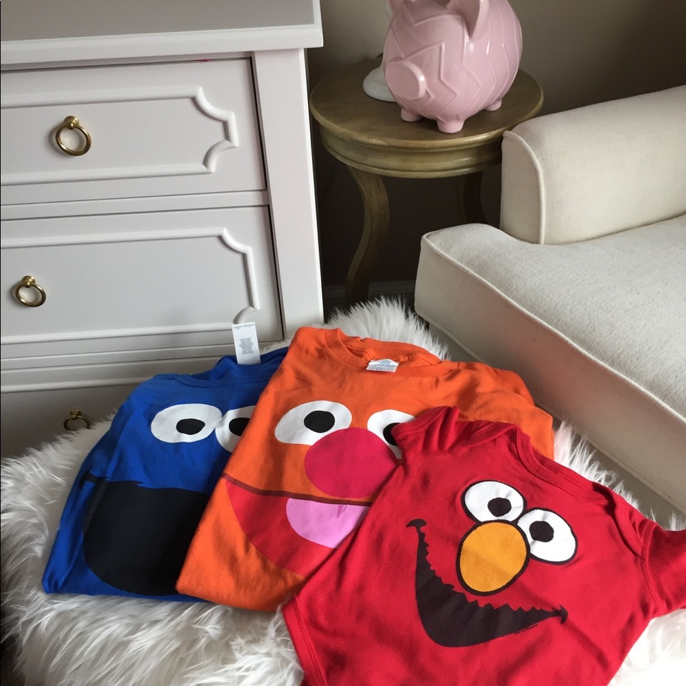 Sesame Street Face T Shirts.