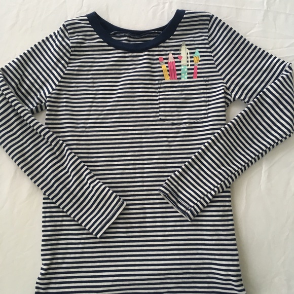 CARTERS Striped Pencil Pocket Tee. SIZE 7. - Picture 1 of 3