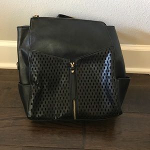 Black Leather(like) Backpack