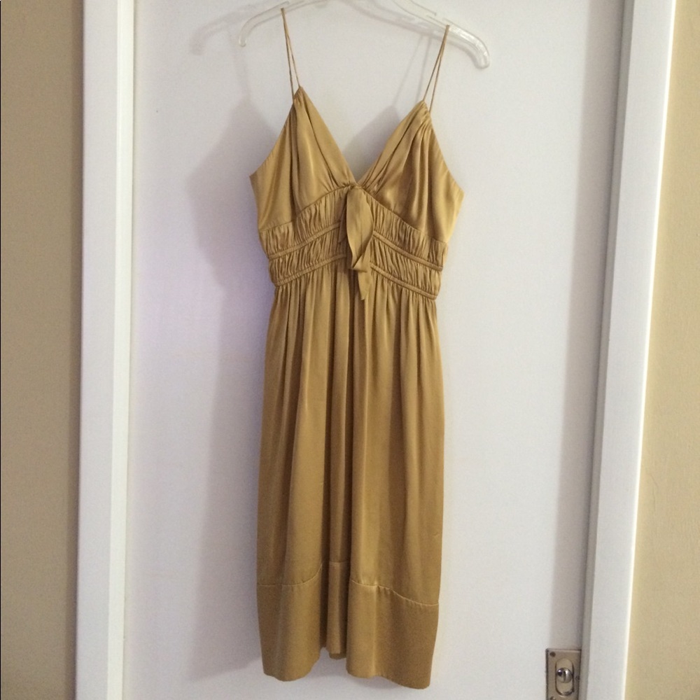 ABS gold cocktail dress