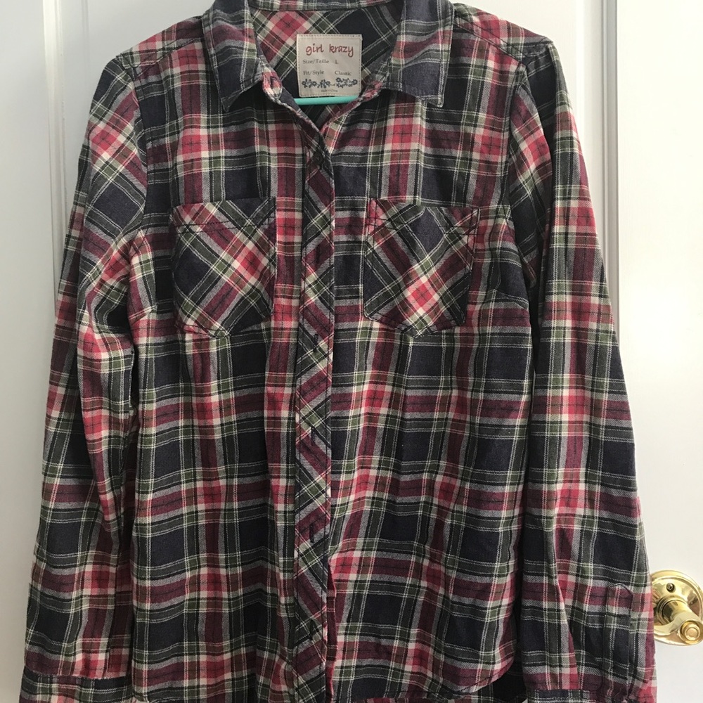 Long sleeve button down flannel