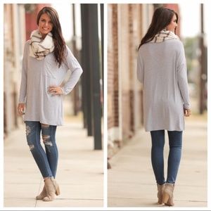Dolman Tunic Dress w/ Slouch Pocket