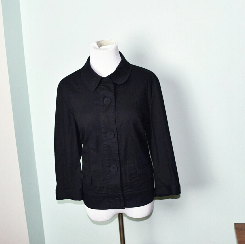 Talbots Black Big Button Jacket - Picture 1 of 2