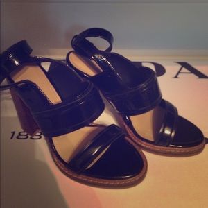 Zara trafaluc patent leather heels
