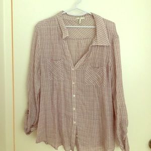 Joie plaid boyfriend shirt