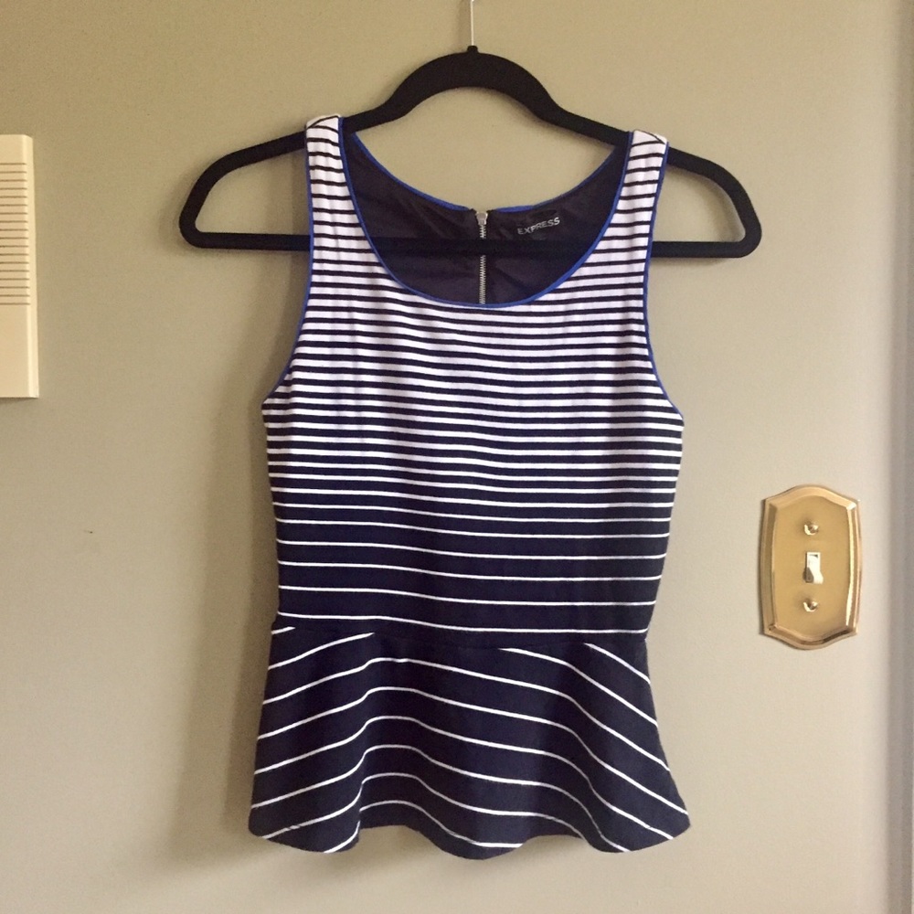 Express sleeveless peplum top