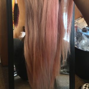 Pretty pale pink wig 14 inches(up for 5 days)