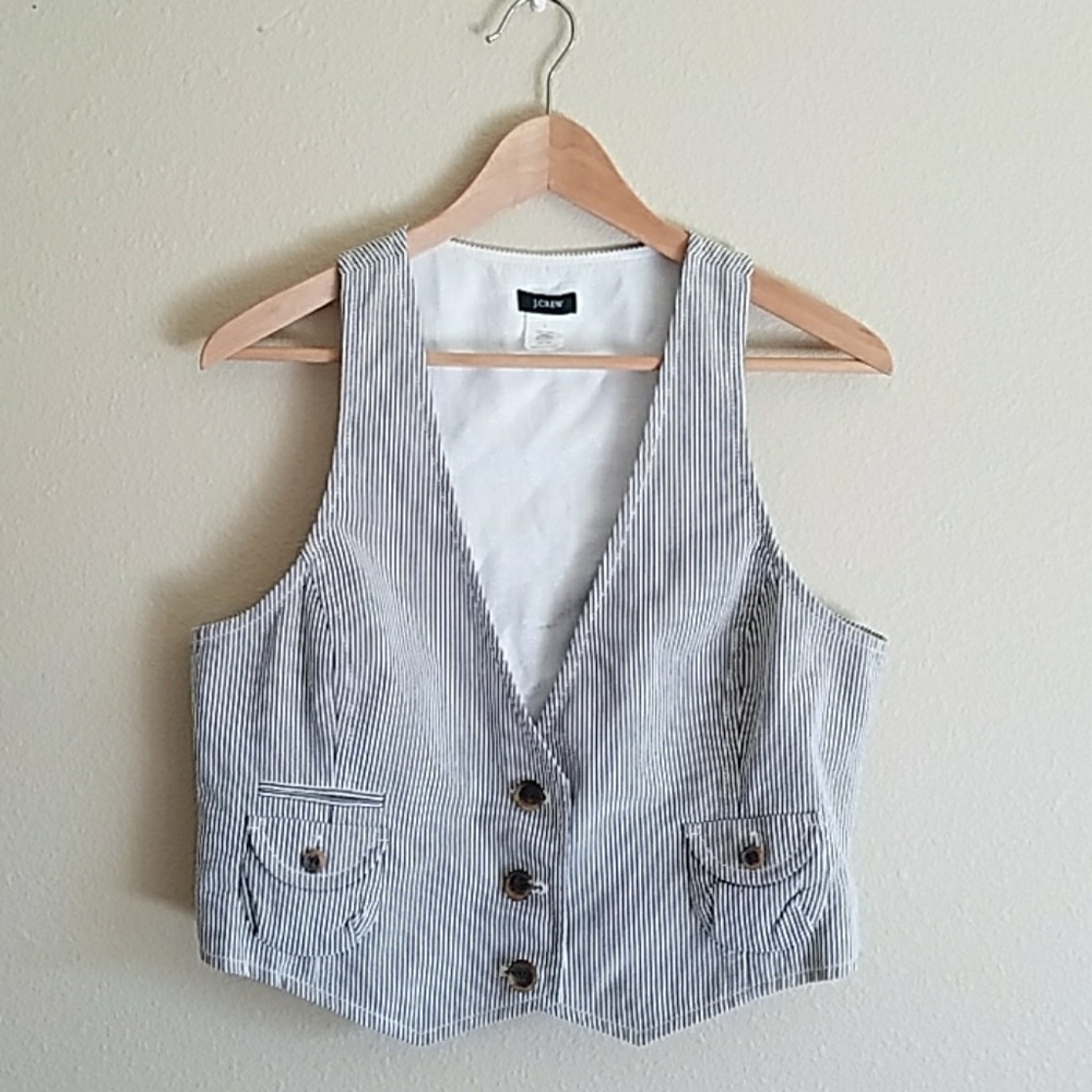 J. Crew Pin Striped Vest