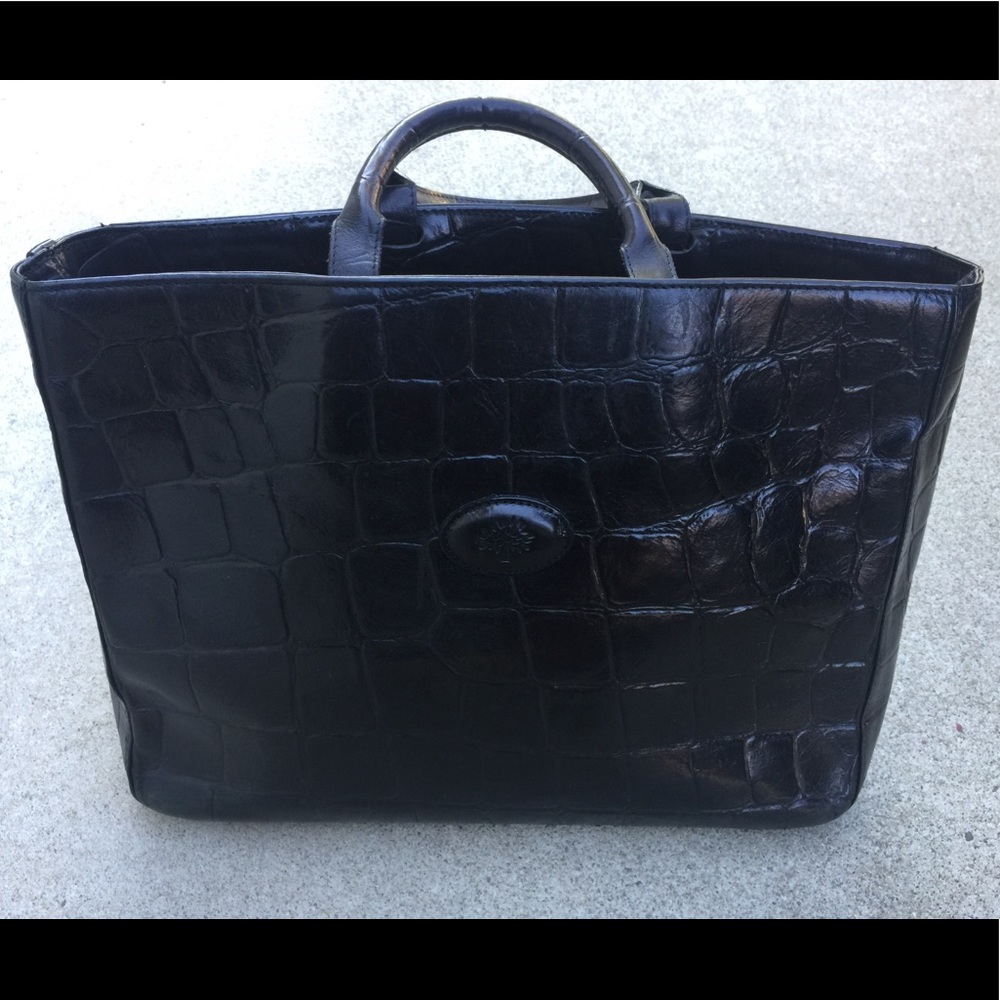 Mulberry black Congo leather Hellier tote