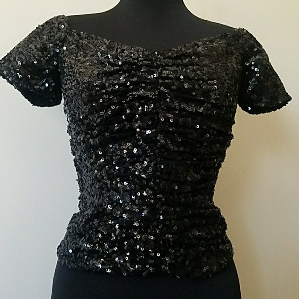 🆕Bryan Bradley Party Black Sequin Bustier