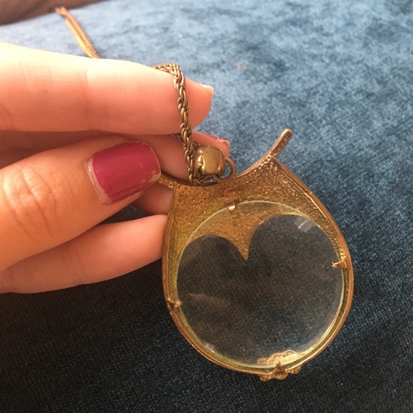 🌼🔎💛Trendy Owl Spyglass Gold Necklace💛🔍 - Picture 6 of 8