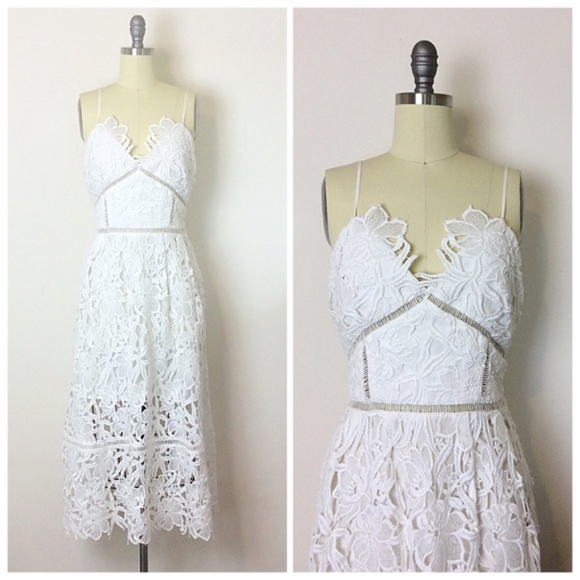Free People White Midi Dress - Picture 1 of 5