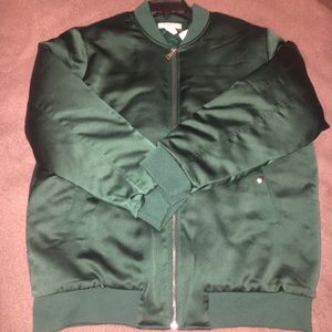 H&m green bomber jacket brand new