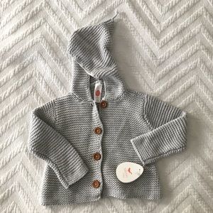 Stem Baby organic cotton hooded sweater.