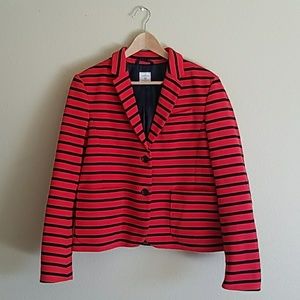 Gap Red Striped Academy Blazer