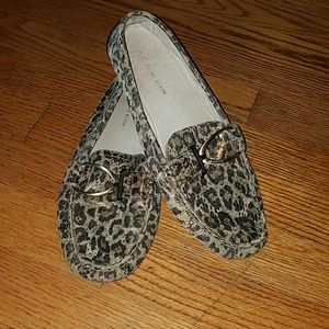 Anne Klein leopard print flats