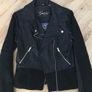 Guess wool "leather" jacket